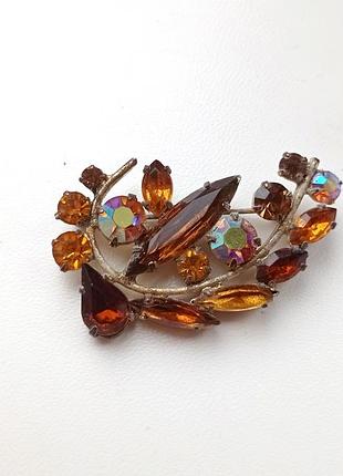 Винтажная ретро брошь брошка аврора бореалис чехословакия ссср винтаж раритет