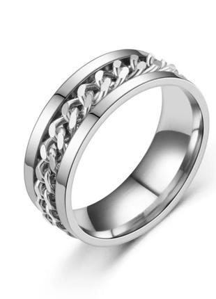 Мужское женское кольцо колечко цепь медицинское серебро сталь нержавейка мужское женское женское женское5 фото