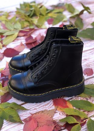 Зимові жіночі черевики dr. martens, женские зимние ботинки доктор мартинс