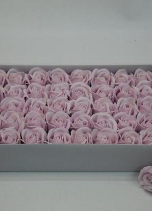 Мильна троянда блідо-рожева для створення розкішних нев'янучих букетів і композицій з мила1 фото