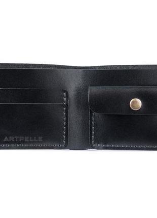Шкіряний гаманець compact чорний kaiser2 фото