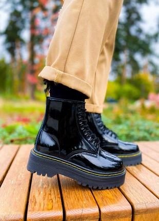 Зимові жіночі черевики dr. martens, женские зимние ботинки доктор мартинс