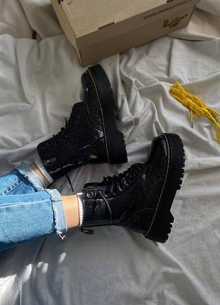 Зимові жіночі черевики dr. martens, женские зимние ботинки доктор мартинс