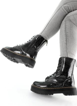 Зимові жіночі черевики dr. martens, женские зимние ботинки доктор мартинс4 фото