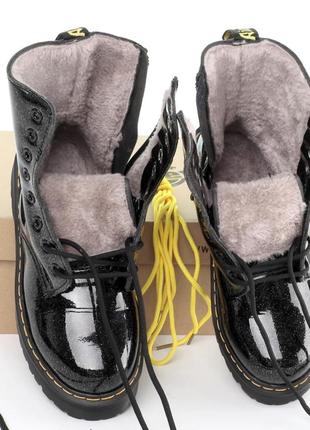Зимові жіночі черевики dr. martens, женские зимние ботинки доктор мартинс9 фото