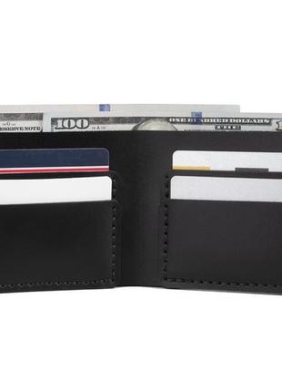 Шкіряний гаманець mini чорний kaiser2 фото