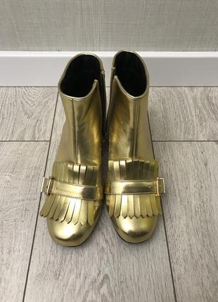 Золотые ботинки topshop2 фото