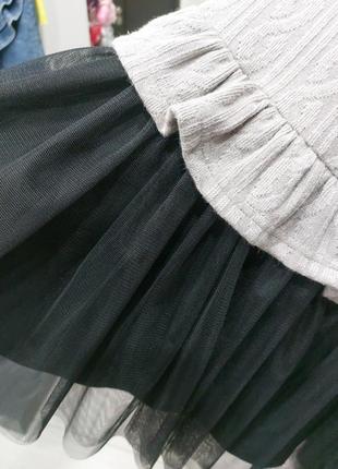 Сукня трикотажна з фатином 104-1584 фото