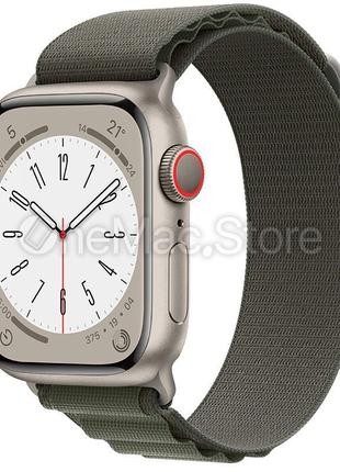 Ремінець apple alpine loop band для apple watch 45 mm (зелений/green) mqe33