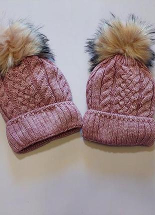 Зимова шапочка для дівчинки