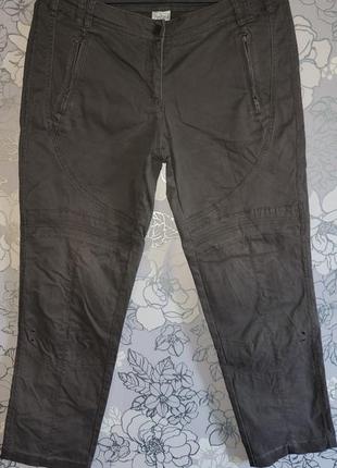 Практичные джинсы до щиколотки up fashion eu 42 с карманами на молнии