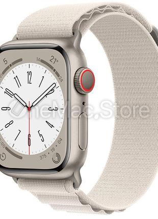 Ремінець apple alpine loop band для apple watch 49 mm ultra (білий/starlight) mqe53