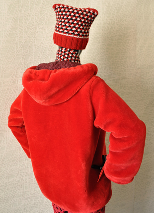 Шуба искусственная красная для девочки