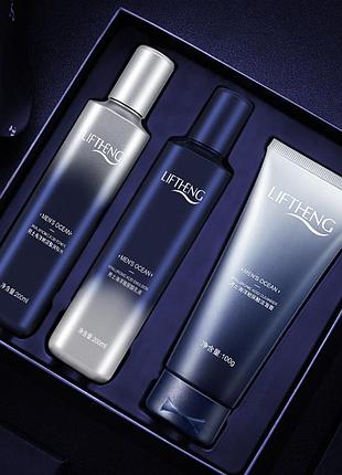 Мужской набор для ухода за лицом liftheng mens ocean hialuronic acid