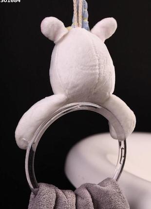 Кільце-тримач для рушника у вигляді іграшки єдиноріг м'який плюшевий кольцо-держатель для полотенца2 фото