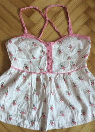 Батистовая блуза на бретелях від pimkie! p.-40