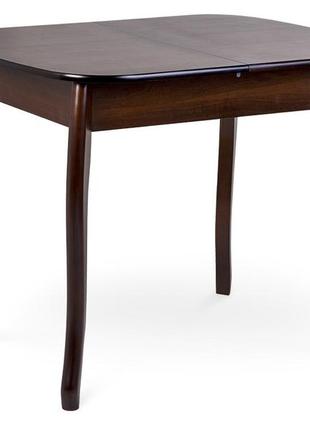 Стол деревянный раскладной, кухонный, обеденный кантри (орех темный)