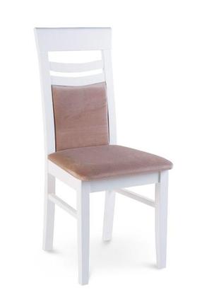 Стул деревянный с мягким сиденьем и спинкой жур-2 (белый)