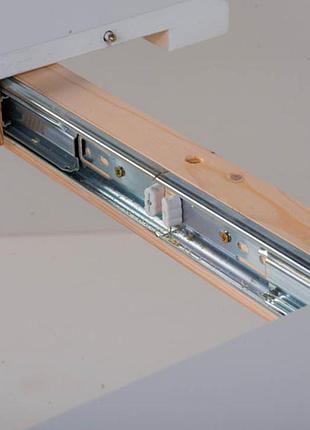 Стол деревянный овальный кухонный, обеденный на двух ножках даниэль (белый) 120 см.