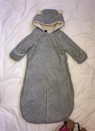 Тёплый комбинезон. конверт на меху gap 3-6 m