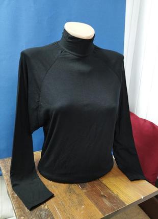 Гольф жіночий з рукавом кажана# чорний гольфік вільного крою чорна водолазка туреччина