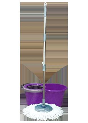 Набір для прибирання 14л planet spin mop mini пурпурний