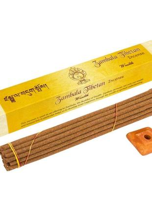 Благовоління тибетські gangchen дзамбала dzambala + керамічна підставка 20,5х3.2x3.2 см (26805)