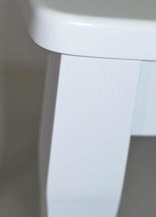 Стол деревянный кухонный, обеденный №1 нераздвижной (белый)