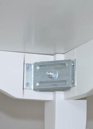 Стол деревянный кухонный, обеденный №1 нераздвижной (белый)