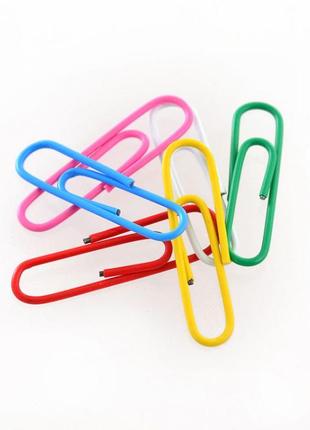 Скріпки datum  33мм (50шт) кольорові