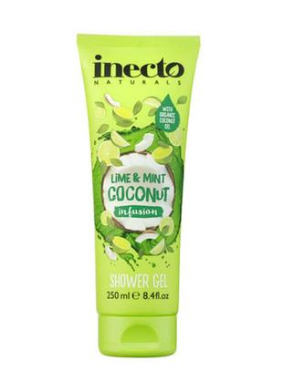 Гель для душу lime &mint inecto 250 мл1 фото