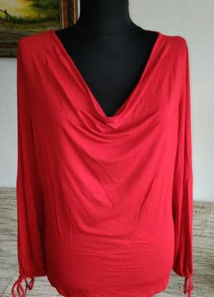 Супер туника красного цвета с завязками на рукавах