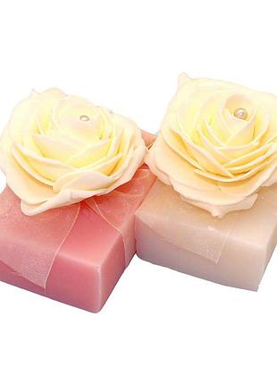 Подарочное натуральное мыло ручной роботы с овечьим молоком австрия «белая роза» 150 гр. florex