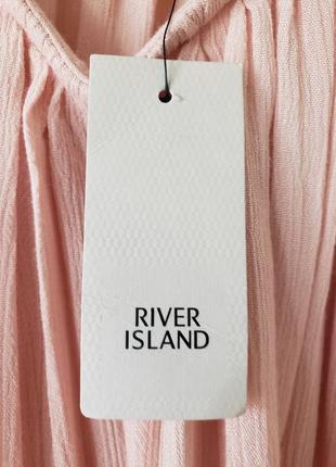 Новая текстурированная  пудровая блуза с открытыми плечиками river  island 8 uk3 фото