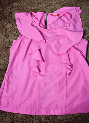 Розовая блузка с рюшами2 фото