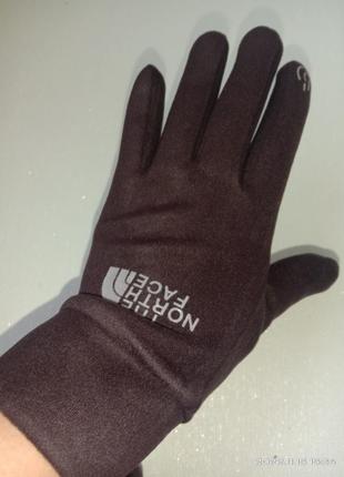 Шоколадні, коричневі термо перчатки рукавички, нековзаючі долоні,сенсорні, зимові