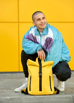 Чоловічий рюкзак ролл жовтий9 фото