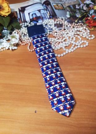 Краса неймовірна! крутезний новорічна краватка дід мороз новогодний галстук новий етикетка подарунок