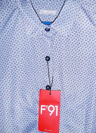 Сорочка синя з принтом f'912 фото
