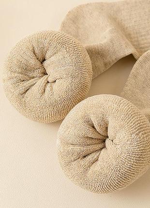 Унісекс тілесні махрові гольфи вище коліна 1521 з начосом зимові панчохи теплі гетри заколінки