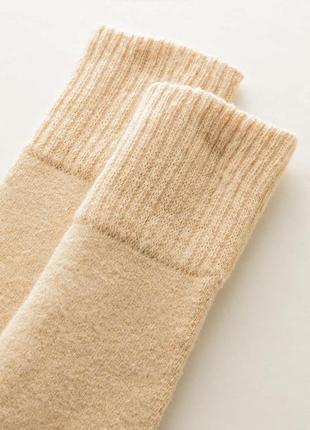 Унісекс тілесні махрові гольфи вище коліна 1521 з начосом зимові панчохи теплі гетри заколінки