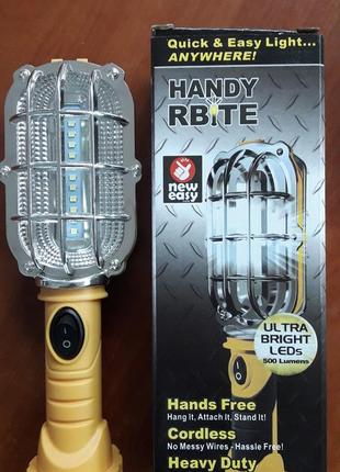 Фонарь -лампа аварийная с магнитом и крючком, светодиодный фонарик handy brite