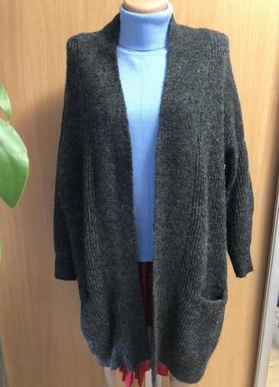 Кардиган с шерстью карманами 14/16