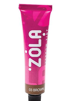 Фарба для брів «zola» с колагеном 03 brown