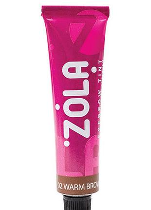 Фарба для брів «zola» с колагеном 02 warm brown
