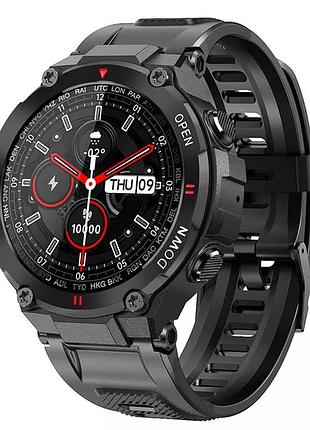 Мужские сенсорные умные смарт часы smart watch s24-dfb с тонометром. фитнес браслет трекер