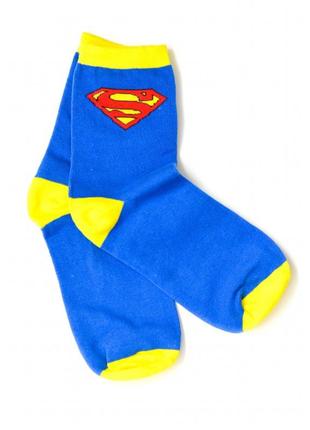 Шкарпетки superman logo (blue socks) (р. 36-43)4 фото