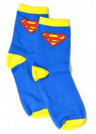 Носки superman logo (blue socks) (р.36-43)1 фото