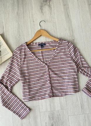 Розовый укороченый кардиган от primark