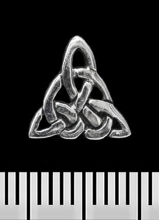 Сережка-гвоздик трикветр кельтське плетіння (срібло, 925 проба) (st-015)